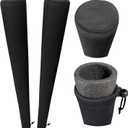 Pair of Boat Trailer Guide Pole Pad and Cover Heavy Duty Canvas Boat Trailer Capped Guide Pole Pad Cover- Black