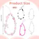 5PCS Camera Wrist Strap, Y2K Phone Charm Wrist Strap, Beautiful Phone Keychain, Universal, Suitable for Women's Mobile Phone keychain Charms