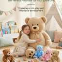 MaoGoLan 5Pcs Big Teddy Bear Plush with 4 Babies,41" Cuddly Giant Bear Stuffed Animal with Zipper Storage for Small Teddy Bear Plushies in Bulk for Baby Shower,Party Favor,Decorations,Kids,Adults