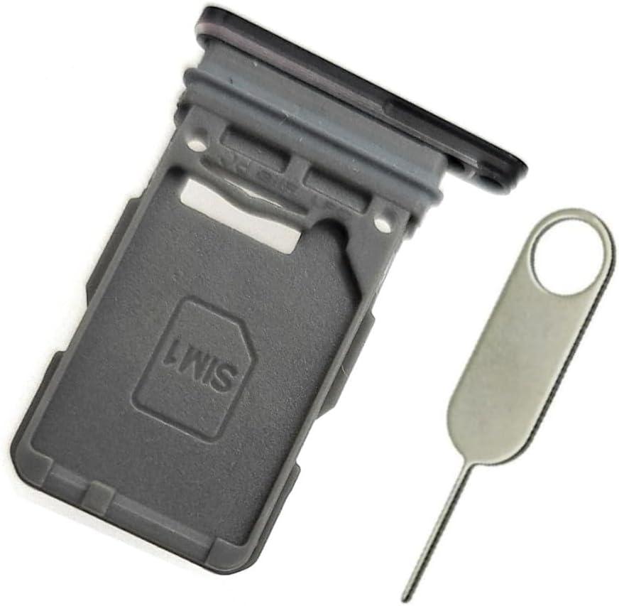 Replacement Single SIM Card Tray for Samsung Galaxy S21 5G G991U / S21 Plus 5G G996U / S21 Ultra 5G G998U (Phantom Black)