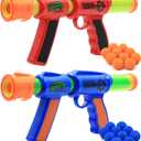 Kiddie Play Toy Foam Blasters & Guns Atomic Power Popper Ball Guns for Kids Air Shooter with Foam Balls (Pack of 2 Guns)