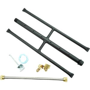 Rectangular Gas Fire Pit and Gas Fireplace H-Burner H Burner for Gas Fireplace bunrer with 3 Pipes (15 inch) Patent Applied
