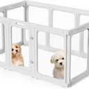 Acrylic Dog PlayPen, Clear Dog Play Pen for Puppy Cat Rabbit, Easy Assemble Pen, Preferable Small Cage, 23.6" H, 10Pcs