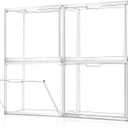 Purse Organizer for Closet, 4Pack Clear Stackable Storage Bins, Closet Organizers and Storage, Acrylic Display Case with Magnetic Door for Handbag Organizer, Heels, Collectibles