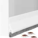 Door Sweep for Bottom Door Draft Stopper with Brush Self Adhesive Under Doors Gap Weather Stripping Soundproofing Seal Strip Filler for Reduce Dust Noise Hot Cold Air Insulation