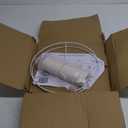 PATIKIL Drum Lamp Shades for Table Lamps 12"x12"x8" Linen Lampshade Easy Assembly Lamp Shade with E27 to E26/E14 Adapters for Floor Lamps Bedside Lamps Pendant Lights, Linen (1.65" Spider)