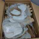 CAROTE 21Pcs Pots and Pans Set, Nonstick Cookware Sets, White Granite Induction Cookware Non Stick Cooking Set w/Frying Pans & Saucepans(PFOS, PFOA Free)