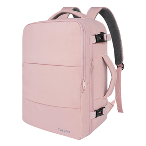 Taygeer Travel Backpack for Women, Carry On Backpack with USB Charging Port & Shoe Pouch, TSA 15.6inch Laptop Mochila Flight Approved, Nurse Bag Casual Daypack for Weekender Business Hiking, Pink