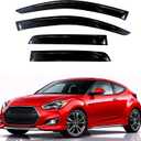 KPY Rain Guards Fit for 2011-2018 Hyundai Veloster, Out-Channel Window Visors Vent Wind Deflectors 4PC, Car Accessories for 11-18 Veloster