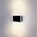 12V RV Modern Acrylic LED Wall Sconce with Switch, Decorative 12Volts RV Interior Light Fixture, Warm White 3400K Bedside Lights for RV Motorhome Camper Trailer