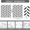 Black and White Peel and Stick Wallpaper Striped Wallpaper Herringbone Contact Paper Self Adhesive Waterproof Vinyl Roll for Bathroom Kitchen Backsplash Cabinets A Set of 17.3"x480"