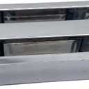 50x80mm Shower Room Swing Stopper Double Track Bathroom Glass Sliding Door Sliding Door Bottom Guide Bright Silver Limit Lower Slider(1Pcs)