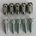 5pcs Front Wheel Lug Stud 610-569 1/2-20 0.627 in. Knurl 1.9 in. Length with 19mm Hex Lug Nuts Replacement for Jeep Wrangler JK, Wrangler, Liberty, Dodge Nitro