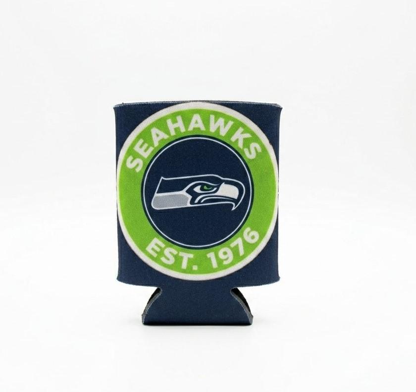 Seattle Seahawks NFL Can Cooler Two-Sided Design