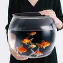 Geelin 5 Gallon Plastic Fish Tank Large Bowl Shatterproof with Crystal Clear Clarity for Terrarium, Flower Vase Centerpiece Gift for Fish Lovers (Round)