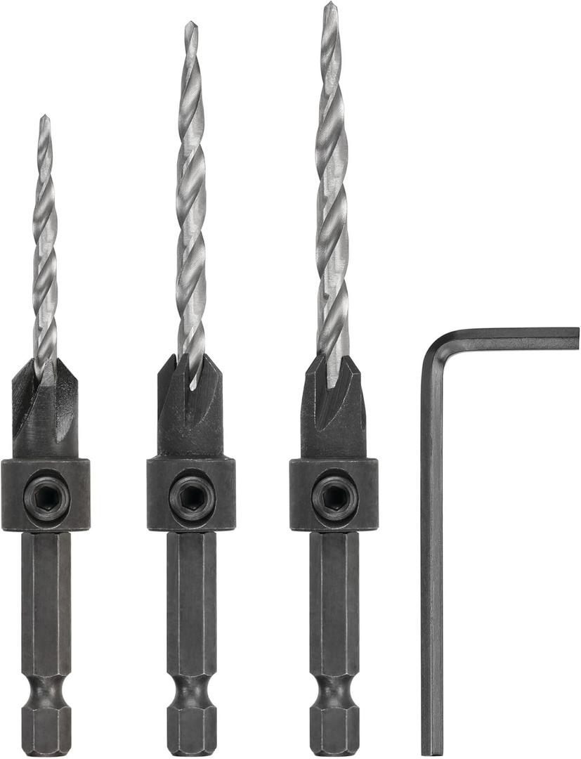 DEWALT Countersink Drill Bit Set #6, #8, #10, 3-Piece (DW2535)