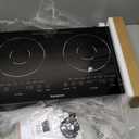 2 Burner Electric Cooktop 110v, 2000W Electric Stove Top Countertop & Built-in, Plug-in Electrics Cooktop 24 Inch, 8 Power Levels & 8 Functions, Touch Control, Safety Lock, Timer, Karienvir, BBlack