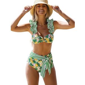 SPORLIKE Women High Adjustable Straps Bikini Top, Size L SPORLIKE Women High Adjustable Straps Bikini Top, Size L