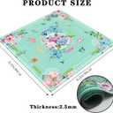 MAHJONG MAT FOR TABLE WITH DRAWSTRING BAG, 31.5 INCH, AMERICAN MAHJONG TABLE CLOTH WITH RULES MATS, NOISE REDUCTION ANTI-SLIP GAME MAT FOR TABLE, FOR MAHJONG, POKER, BOARD GAMES, CARD GAMES, DOMINOES (BLUE).