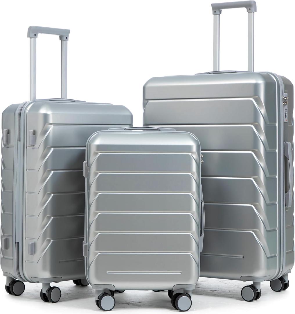 Hardshell Luggage, Lightweight Suitcase with Spinner Wheels, Silver Size	20/24/28 Inch
Item Dimensions L x W x H	19"L x 12.6"W x 29"H