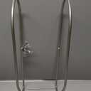 Steel Wall Mount Towel Rack Holder Organizer with Basket Shelf Storage for Bathroom, Kitchen, Laundry Room - Holds Towels, Washcloths, Hand Towels - Concerto Collection - Chrome