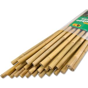 Jollybower 25pcs 1/2" D Thicker Heavy Duty Bamboo Stakes, 4FT Plant Stakes, Natural Garden Stakes for Tomato, Bean, Flowers,Trees Potted and Climbing Plant Support