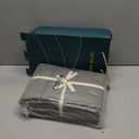 LBRO2M 1000 Thread Count 100% Egyptian Cotton Sheets Set,King Size Bed Sheet 4 Piece Sets,Long Staple,16 Inches Deep Pocket,All Season,Bedding Super Soft Comforterble Breathable,Sateen Weave(Grey)