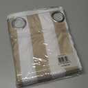 Seaside Stripe Indoor/Outdoor Grommet Curtain Panel - Pair Each 50" x 84" in Linen