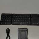 SUNGOOYUE Portable Keyboard with Touchpad 3 Folded Design Magnetic Closure for Outdoor Use (Black)