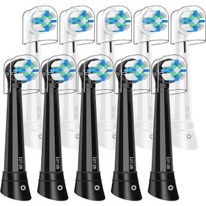 10PCS Replacement Toothbrushes Head, Black/White