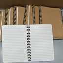 miikoul 60 Packs A5 Spiral Lined Notebooks, Kraft Paper Cover, 8.0"5.6", 60 Sheets/120 Pages, Ruled Notebooks Bulk, Hardcover Journal Notepad Travel Notebooks for Office and Back to School Supplies