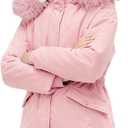 Lovekider 7-14Y Girls Winter Puffer Jacket Thick Warm Coat Cold Weather Hooded Wind-Resistant Parka for School Outdoor Wear