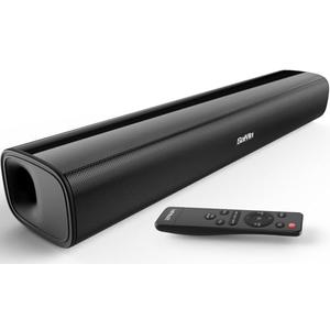 Saiyin Sound Bar,17 inch Sound Bar for Smart TV with Bluetooth 5.3/Optical/AUX Connection, Soundbar for TV/PC/Gaming/Projectors,Wall Mountable & Ultra Compact Design