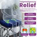 Inflatable Wheelchair Seat Air Cushion - 20" x 18" - High Profile - Pressure Sore and Ulcer Treatment - Dual Valve for Pressure Redistribution - Includes Pump, Nylon Cover, and Repair Kit