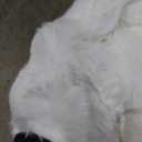 Kids Fluffy Faux Rabbit Fur Bean Bag Chair Cover (No Filler), Soft Luxury Fuzzy Stuffed Animal Storage Bubble Bean Bag Home Decoration, Comfy Shaggy Furry Beanbag Cover Kids Adults, White