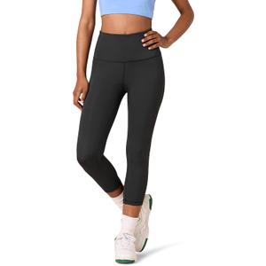 Amazon Essentials Women's High Waisted Active Sculpt Cropped Workout Exercise Capri Leggings, Black, Medium