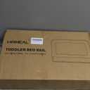 HOMEAL Bed Rail for Toddlers  59"x24" Extra Long Foldable Toddler Bed Rails for King, Queen, Twin, Full, Double Bed  Breathable Guard Rail for Toddlers with UShape Base, Grey