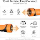 Giraffe Tools Garden Hose 5/8", Water Hose Heavy Duty, Flexible, Lightweight Hybrid Hose with Swivel Handle, 3ft Female to Female Fittings, Burst 600 PSI, Short Leader Hose