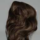 PANEWAY Hair Topper 16Inch Hair Toppers For Women Wavy Curly Brown Highlights Clip In Synthetic Wiglets for Women