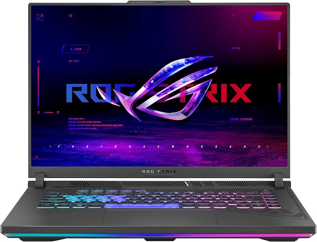ASUS ROG Strix G16 Gaming Laptop, 165Hz Display, NVIDIA GeForce RTX 4060, Intel Core i7-13650HX, 16GB DDR5, 1TB PCIe Gen4 SSD, Wi-Fi 6E, Windows 11, G614JV-AS74