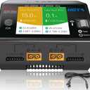 HOTA D6 Pro Lipo Battery Charger Smart Charger Dual Channel 15A AC200W DC650W for Lipo LiHv Nicd NiMH RC Battery Charger with Balance Phone Wireless Charging RC Car RC Boat FPV Race Drone Parts