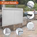 JIE JIN BBQ Access Door 30" W X 21" H Outdoor Kitchen Doors Double Doors Thickened 304 Stainless Steel Outdoor Kitchen Accessories Door for Indoor/Outdoor Kitchen Outdoor Cabinet BBQ Island