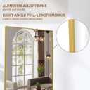 Koonmi 65"x24" Floor Mirror Full Length, Bedroom Floor Body Mirror with Stand, Large Gold Mirror, Leaning, Standing or Hanging Horizontally/Vertically