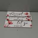 3 Pcs Red Bathroom Decor Rustic Flower Wall Art Accept Let Go Have Faith Farmhouse Bedroom Wall Decor Wooden Inspirational Quotes Decorations for Living Room Bathroom Bedroom(Red, 12 x 4 Inches)