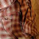 Womens Cropped Plaid Shirt Button Down Short Sleeve Top Blouse | Vintage Plaid Shirts, Preppy Clothes, Casual, Checkered, Plaid Crop Top Button Up Shirts, Gingham, Streetwear, Hiphop, Y2K (Red), Medium