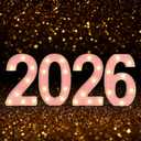 Marquee Numbers 2026 Light up Numbers Battery Powered LED Light for 2026 New Years Decorations Pink Glitter Plastic Number Docor for New Years Eve Graduation Christmas Birthday Party Supplies