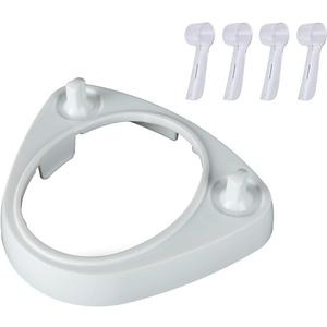 Braun Oral B Electric Toothbrush Holder Base Stand - Compatible with Braun Oral B Toothbrush, Includes 4 Electric Toothbrush Heads & Cover
