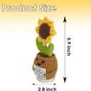 2 x Coruja Graduation Gifts for Class of 2026,Handmade Positive Crochet Sunflower with Card, Mental Health Emotional Cheer Up Support Positive Teacher Gifts for Women Mom Dad Birthday Graduation Coworker