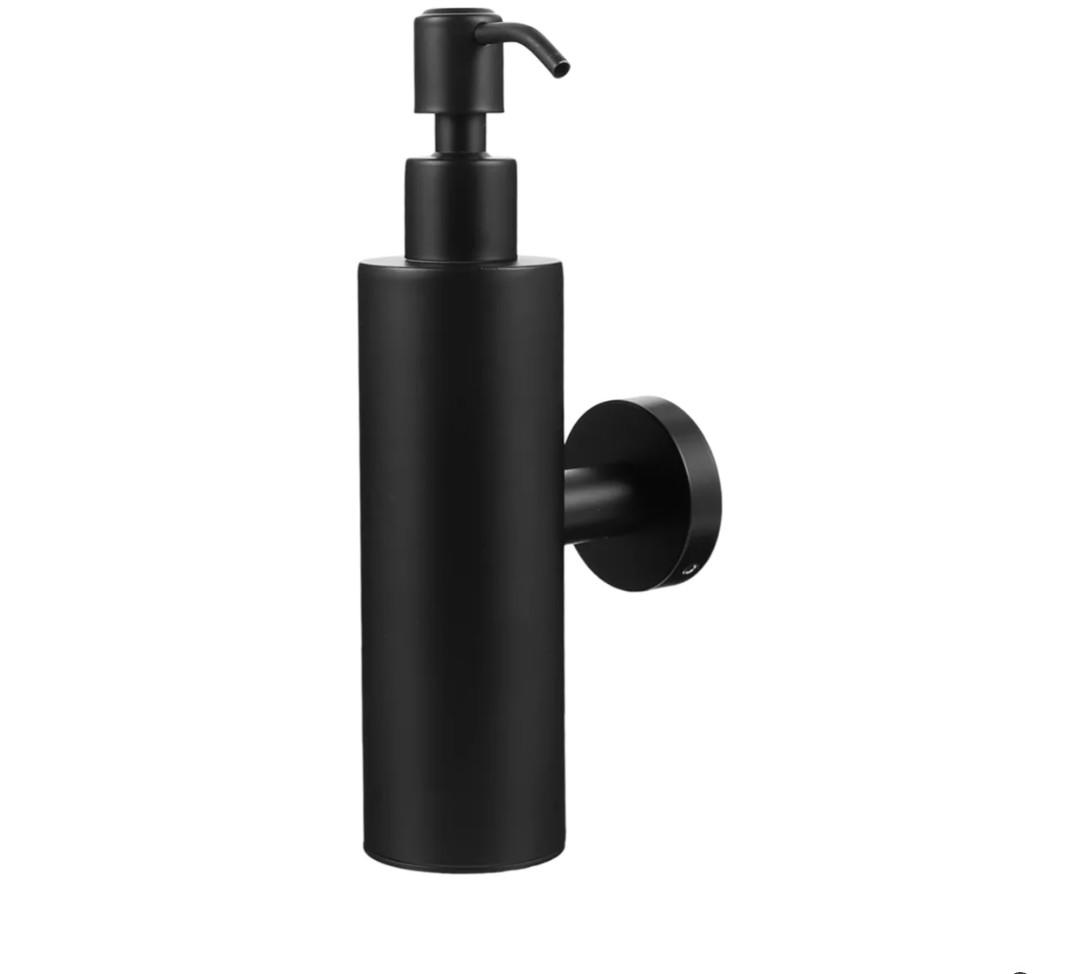 Stainless Steel Soap Dispenser Wall-Mounted Shampoo Bottle 200ml Foam Pump Silver Bath Accessory