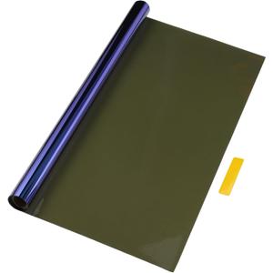 Car Window Tint Film Heat UV Blocking Sun Protection Anti-Glare Privacy Film Chameleon 25'' Inch x 20ft Blue Purple VLT 17% IRR 93% UVR 99.5%
